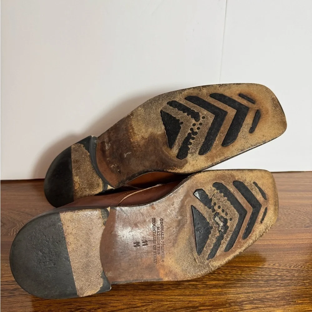 Donald J. Pliner Rich Brown Leather Oxfords Shoes